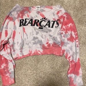 Bearcats Pink Victoria’s Secret Cropped Sweatshirt